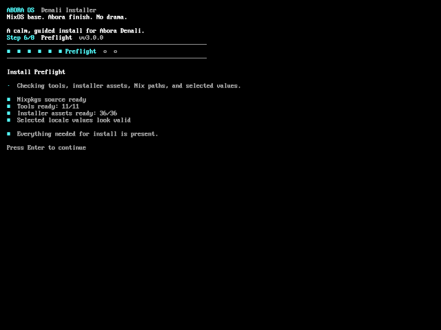 Installer hardware preflight check